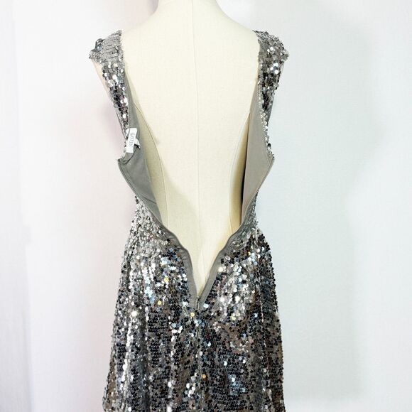 Delia's | Silver Sequin Skater Dress | Sz 7 | Junior - Picture 5 of 11